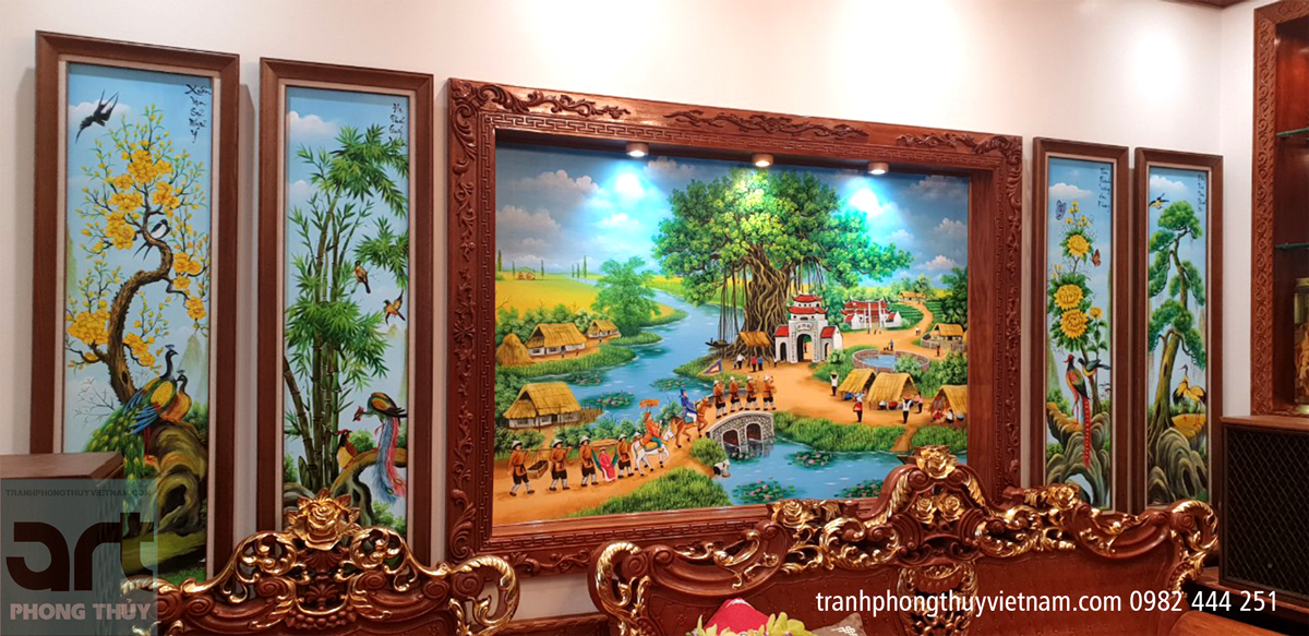 Cách Treo Tranh Âm Tường Xưởng Tranh Tuệ Dương Đẹp Và Hợp Phong Thủy image-1748276739981