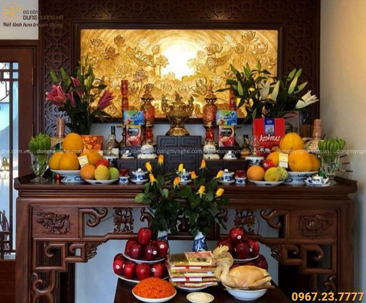 Cách Treo Tranh Bàn Thờ Tại Xưởng Tranh Tuệ Dương Đúng Phong Thủy image-1748277358288