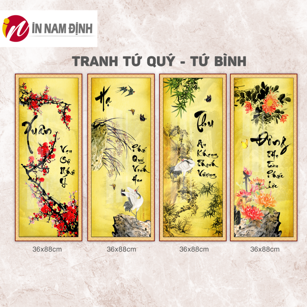 Cách Treo Tranh Bốn Mùa Tại Xưởng Tranh Tuệ Dương Chuẩn Phong Thủy image-1748277059138