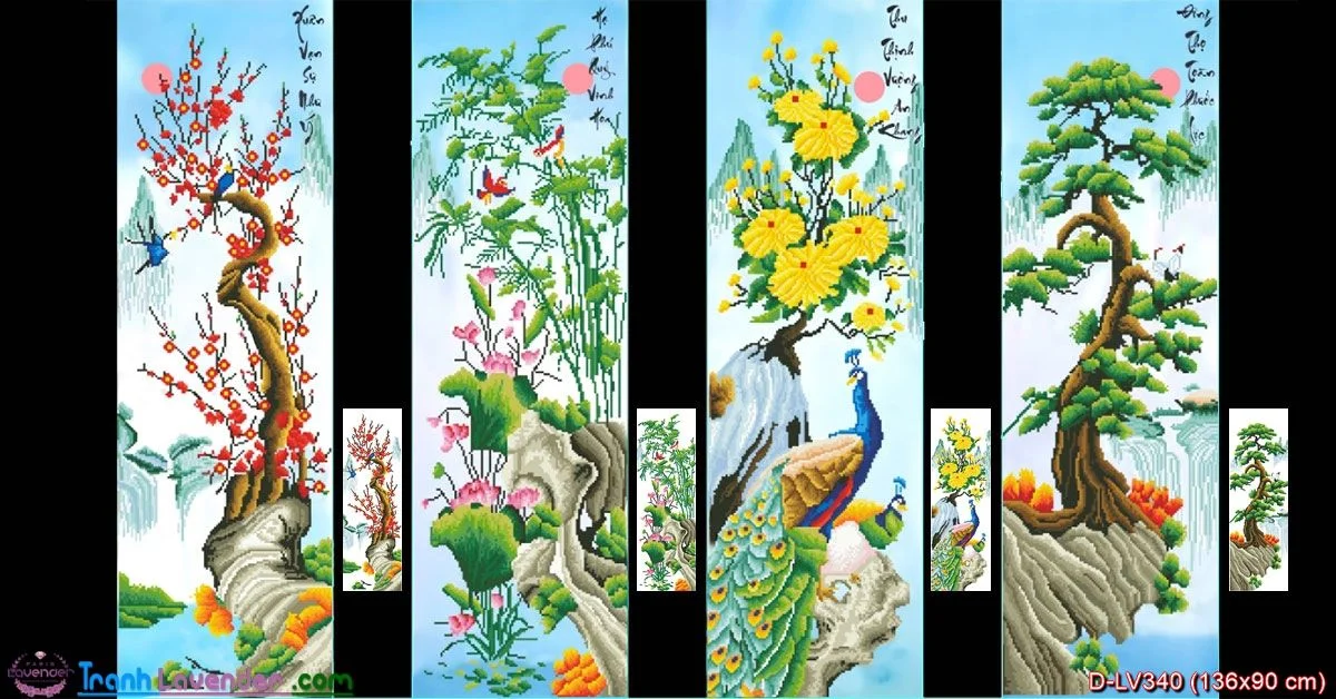Cách Treo Tranh Bốn Mùa Tại Xưởng Tranh Tuệ Dương Đúng Phong Thủy image-1748277140085