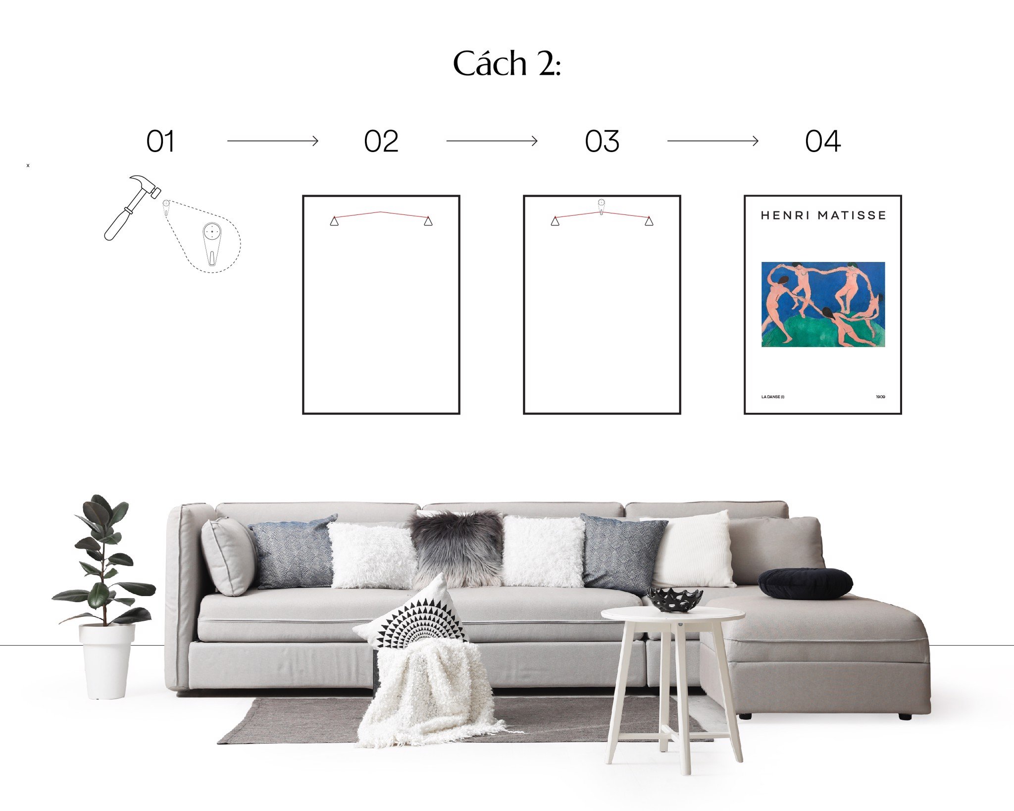Cách Treo Tranh Lên Tường Xưởng Tranh Tuệ Dương: Hướng Dẫn Chuẩn & Đẹp image-1748276586178