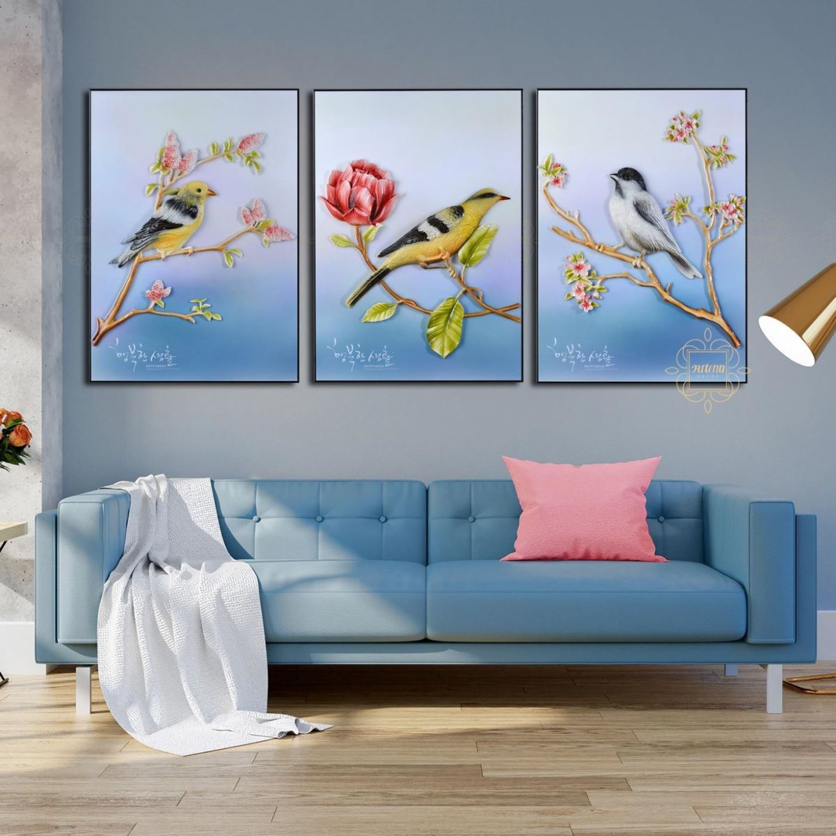 Cách Treo Tranh Ở Phòng Khách Tại Xưởng Tranh Tuệ Dương image-1748276990868