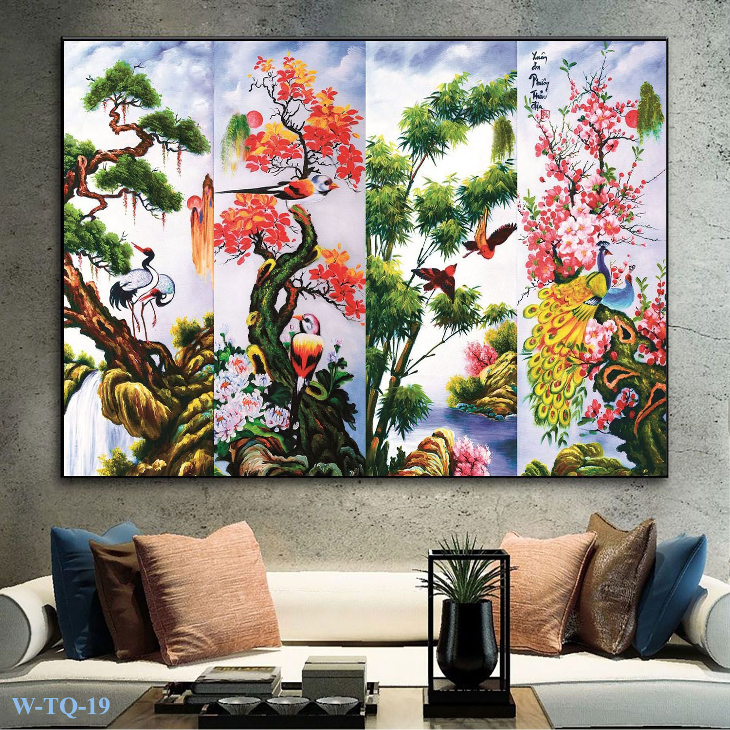 Cách Treo Tranh Tứ Quý Tại Xưởng Tranh Tuệ Dương: Hướng Dẫn Chi Tiết Và Chuẩn Phong Thủy image-1748275969241