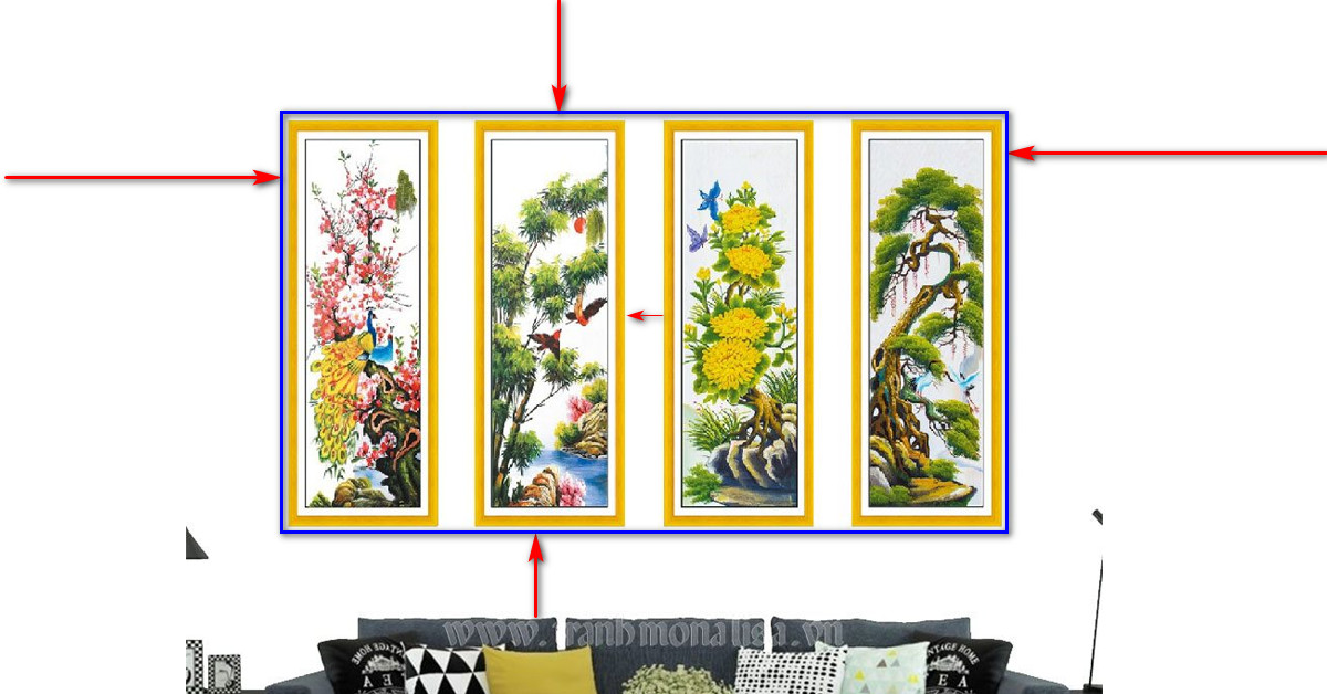 Cách Treo Tranh Tứ Quý Xuân Hạ Thu Đông Xưởng Tranh Tuệ Dương image-1748276212803