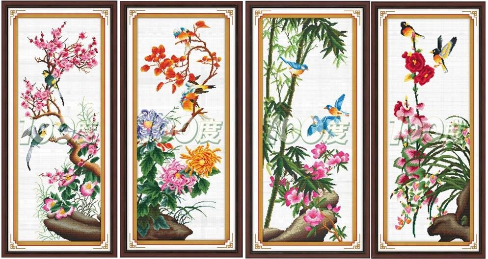 Cách Treo Tranh Tứ Quý Xuân Hạ Thu Đông Xưởng Tranh Tuệ Dương image-1748276213825